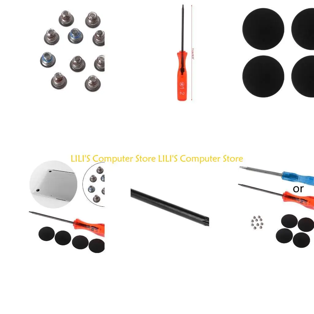 

A52B Laptop Silicone Feet Replacement Bottom for Case Foot for w/Screw for Macbook Pr