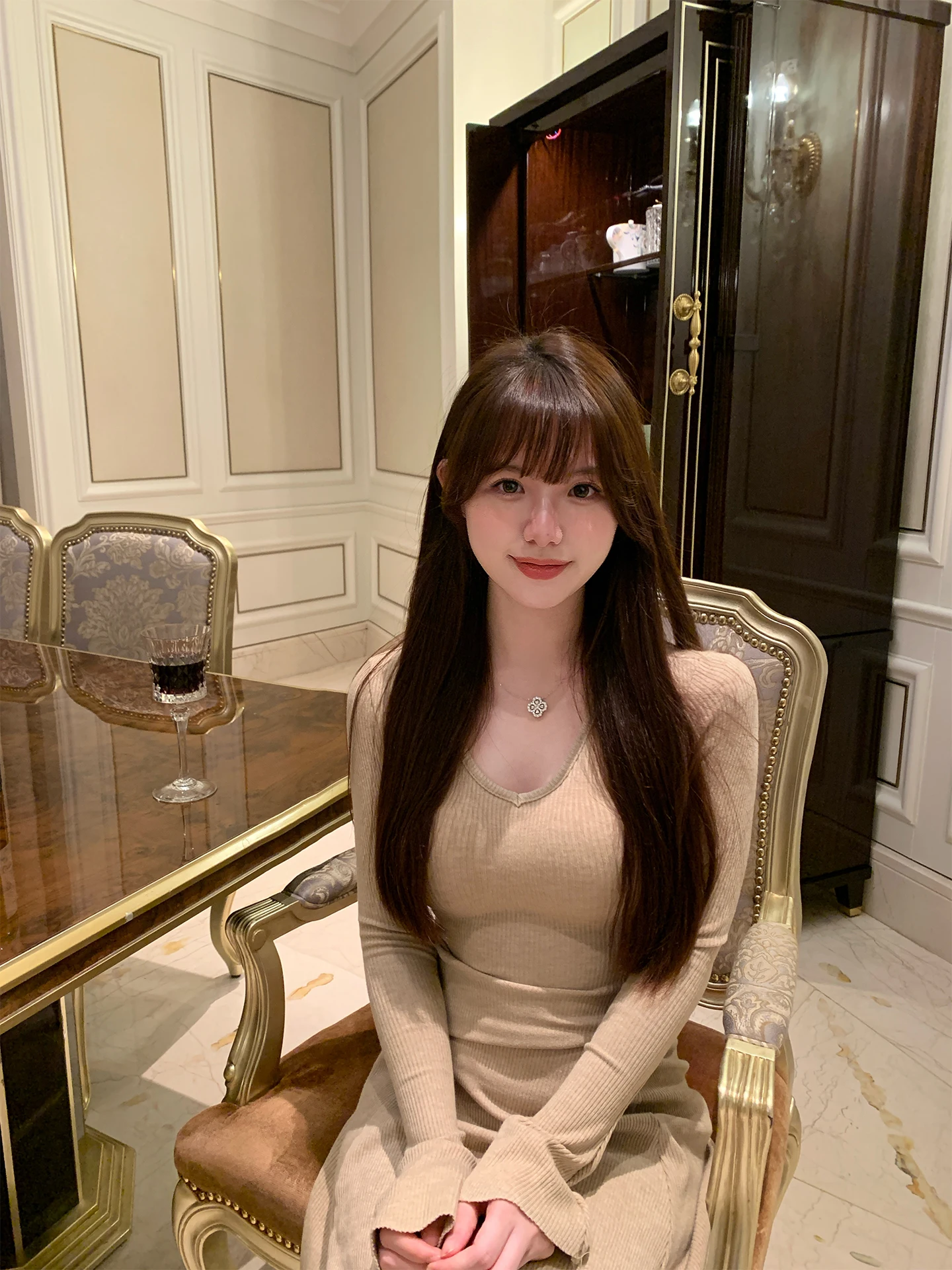 

Женское трикотажное платье с длинным рукавом, плиссированное, повседневное, с высокой талией, А-силуэт, мягкая ткань, для коррекции фигуры