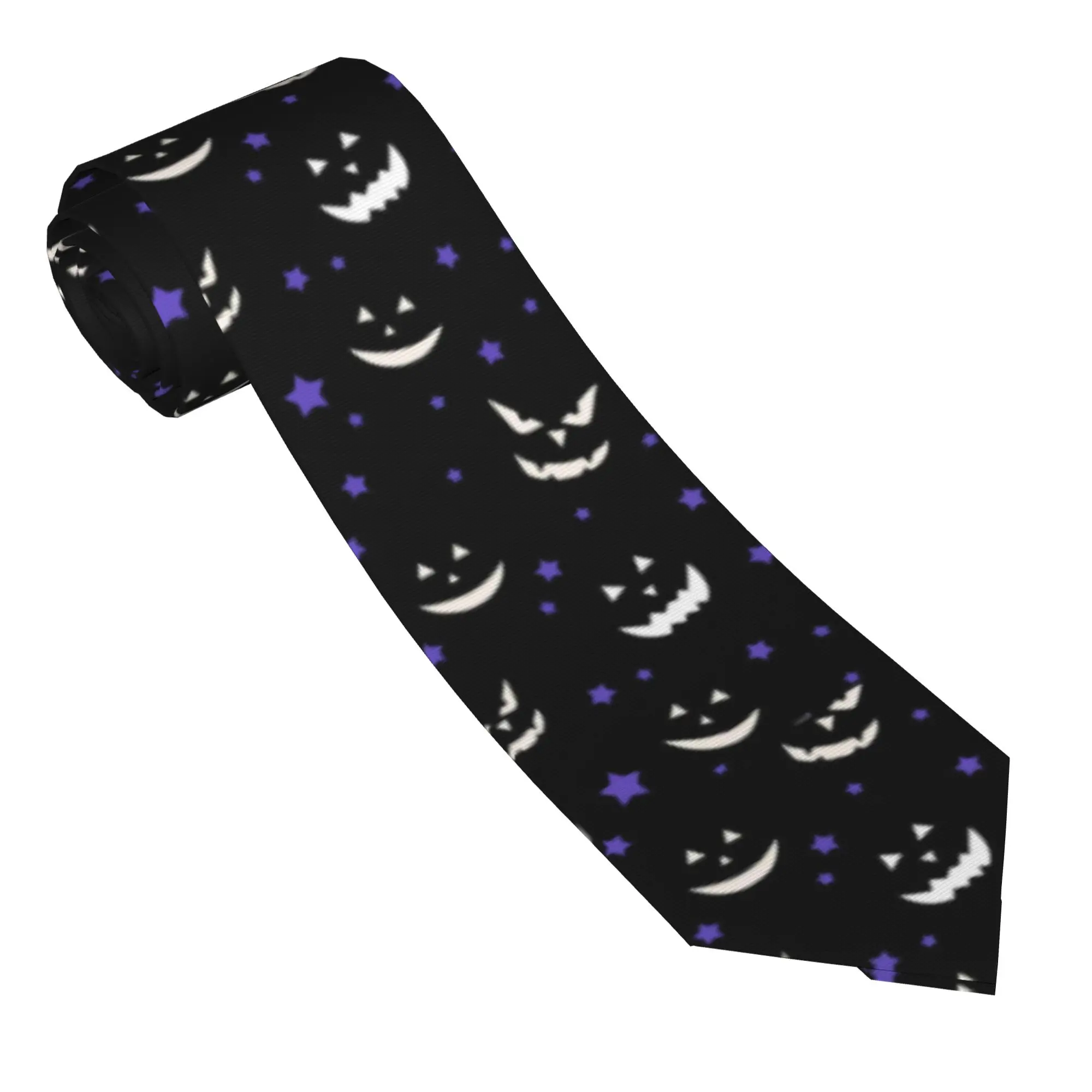 Horror Pumpkin Bat Halloween Neckties Men Women 8 cm  Neck Ties for Men Casual Classic Accessories Gravatas Wedding Accessories