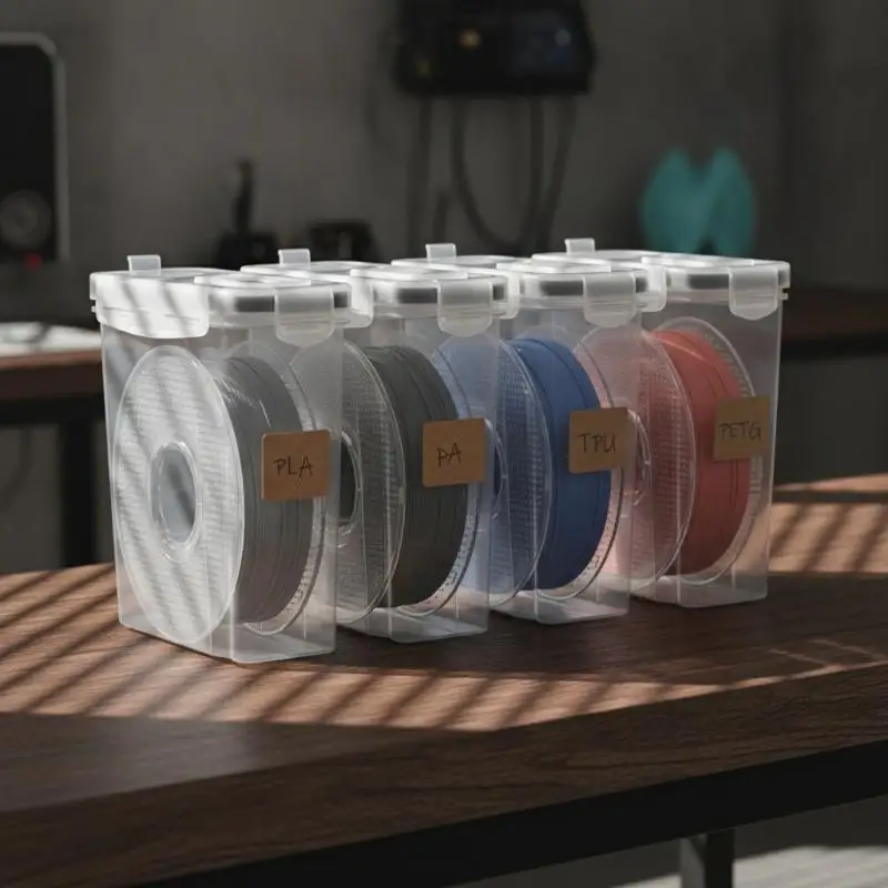 Sealed Dust‑Proof Moisture‑Proof Filament Dry Box Anti‑Humidity Storage Container with Universal Spool Holder for 3D Printing ﻿