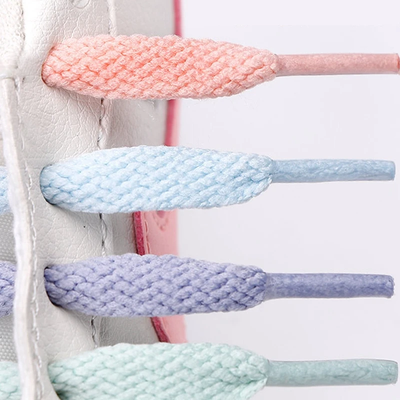 1 Pair Flats Shoe Laces Precision Weaving AF1 Shoelaces Used for Sneakers Casual Little white Shoes Pink shoelace 120/140/160CM