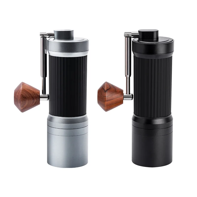 non-slip-silicone-cover-solid-wood-knob-triple-bearing-system-7-star-stainless-steel-burr-foldable-handle-manual-coffee-grinder