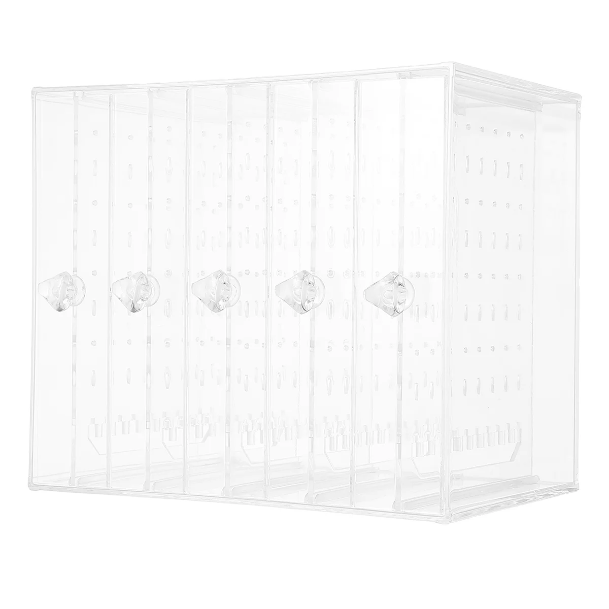 Transparent Earrings Jewelry Storage Box Display Stand Cabinets Necklace Container Holder Plastic Closet