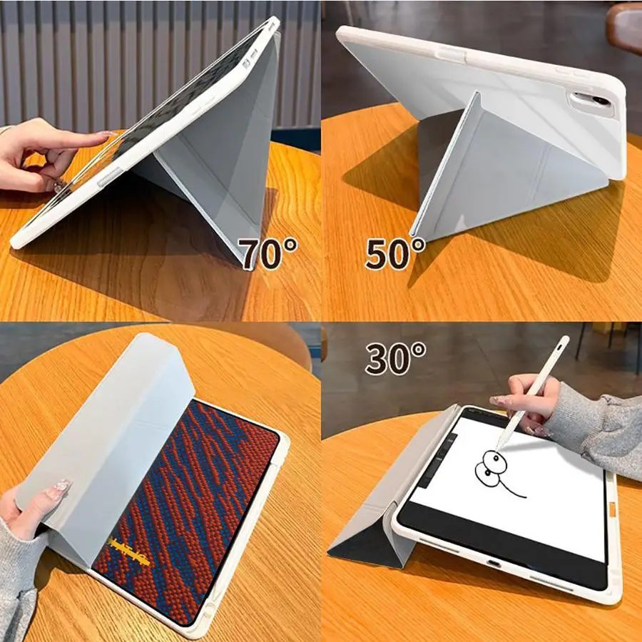 Tiger Grain Pattern With Pen Slot Cover Tablet Case For Samsung For Galaxy Tab S10+ A11 Plus S6 Lite 10.4 inch A8 2022 S7+ S8+