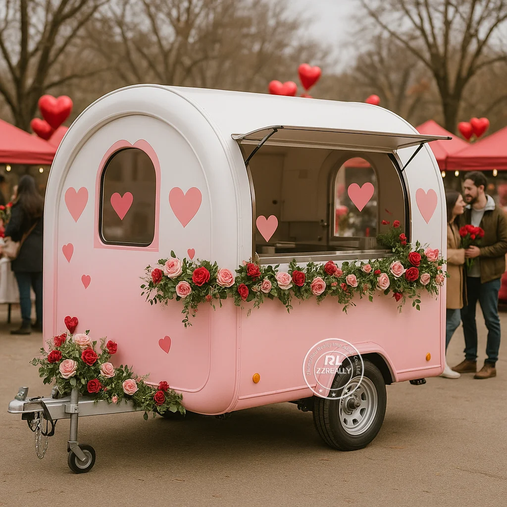 

2025 Wholesale Price Mobile Fast Food Trailer with Full Kitchen Equipment Mobile Food Trucks Trailer Europe Standard