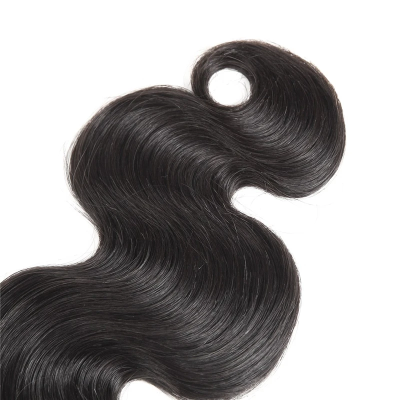 Extensions de cheveux humains Body Wave, cheveux brésiliens vierges, double trame, noir naturel, 10 ", 1 lot, qualité 10A, 100 g/PC, document