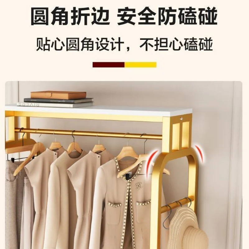 Custom. [Rounded Corner Safety] Coat Rack Floor Pendant Hanger Bedroom and Household Living Room Multifunctional Bedside Table D