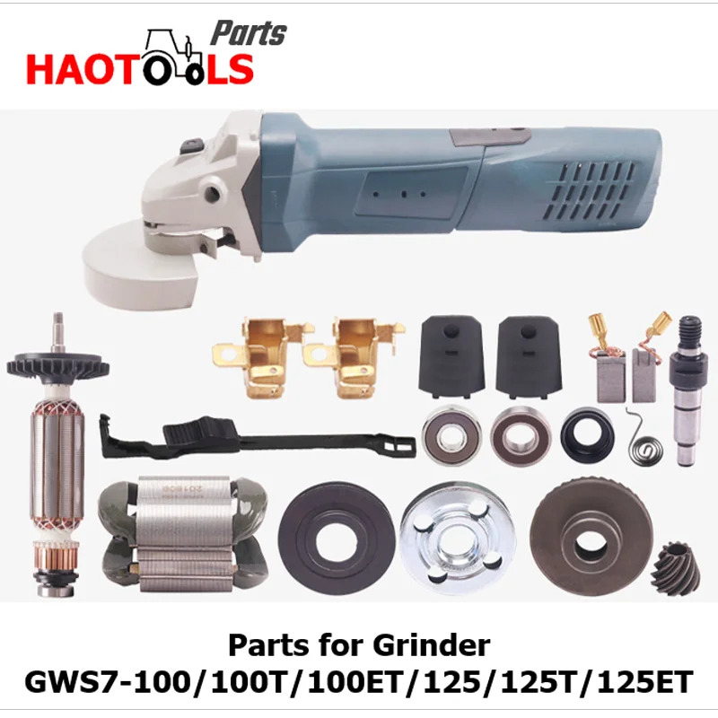 

Parts for GWS7-100 100T 100ET GWS7-125 125T 125ET Grinder / Accessories Rotor Stator Casing Gear Aluminum Head