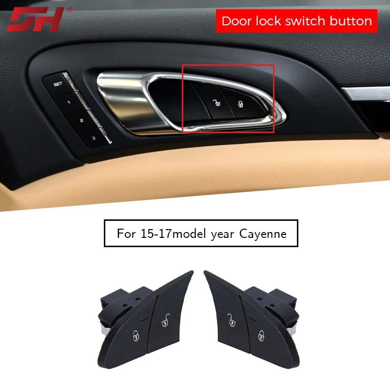 

Car door lock switch central locking button switch for Porsche Cayenne 2015-2017 7PP962107D 7PP962107EIVI