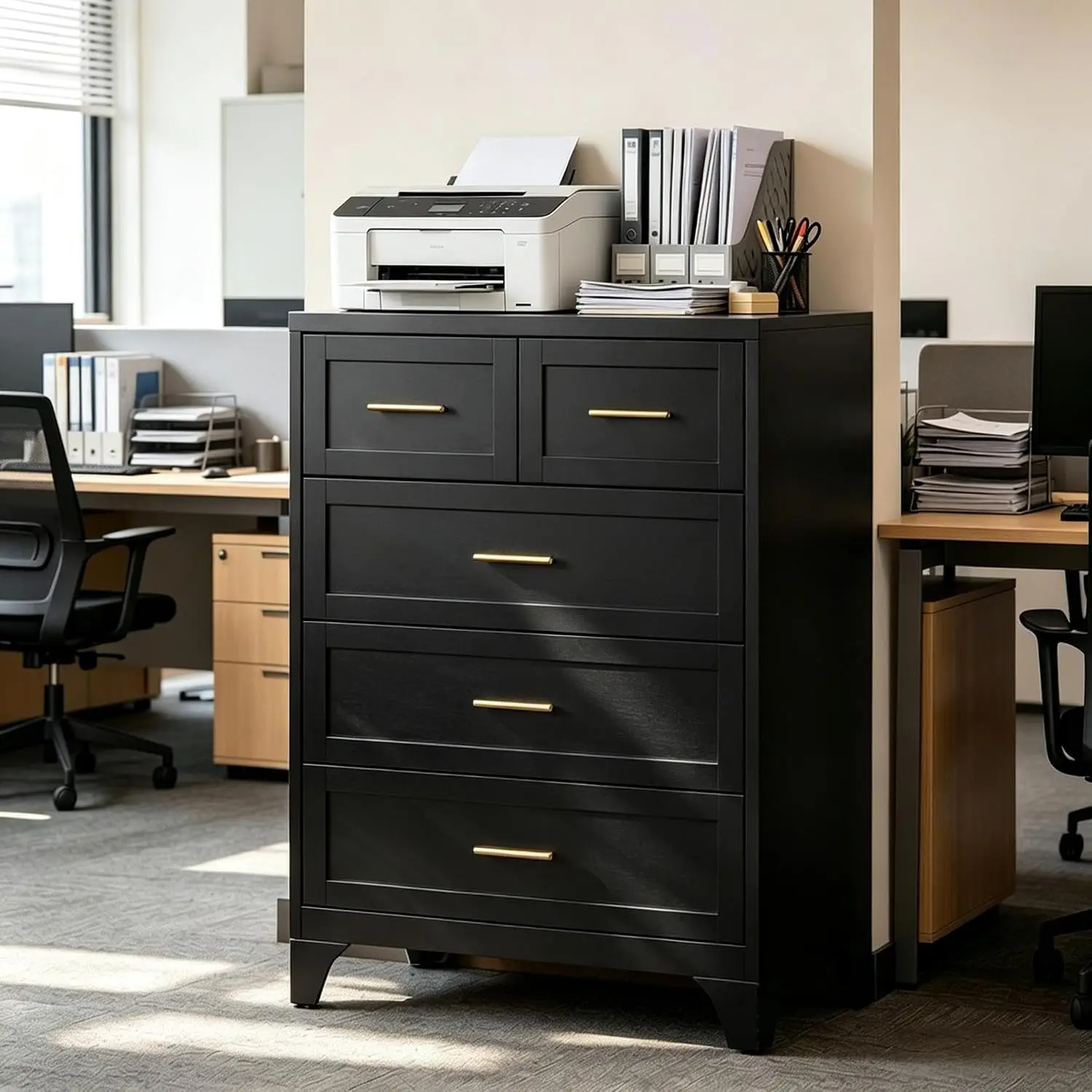 Metal Storage Cabinet 5 Drawers Bathroom Kitchen Pantry Office Filing Tool Organizer Entryway Garage Craft Room, Customized
