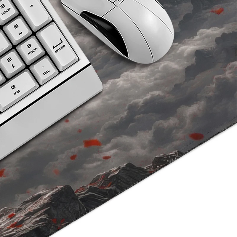 Mouse Pad Gamer Red Leaf Japanese Samurai XL HD Computer Home Mousepad XXL Mouse Mat Carpet Office Office Accessories Table Mat