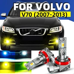 2pcs Car LED Front Fog Lights Bulbs Dual Colors Switchback White Yellow For volvo V70 135 Estate 2007 2008 2009 2010 2012 2013