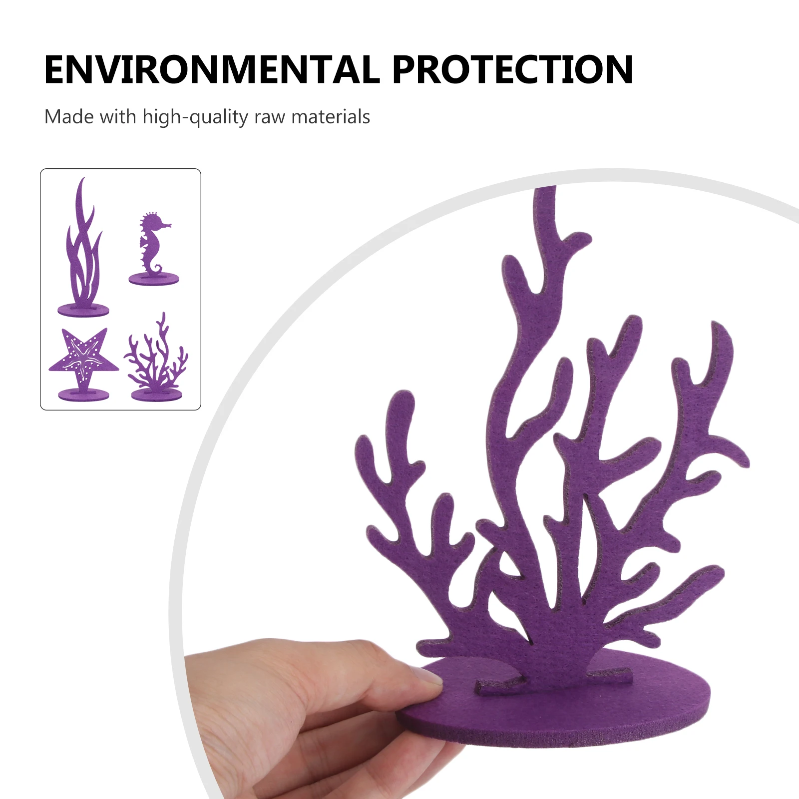 

1 set Creative Felt Seaweed Coral Ornament Desktop Home Office Decoration Adorable Craft Summer Fashion Wall Aquarium Decor Kids
