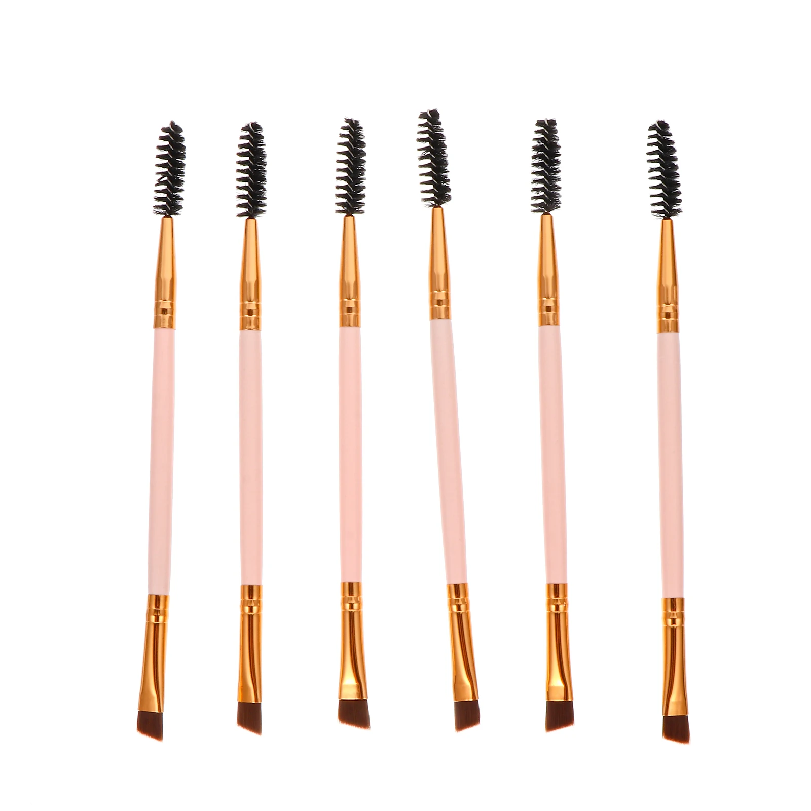Professional Angled Eyebrow Brush Mascara Eyelash Birthday Gift Portable Brushes Pink