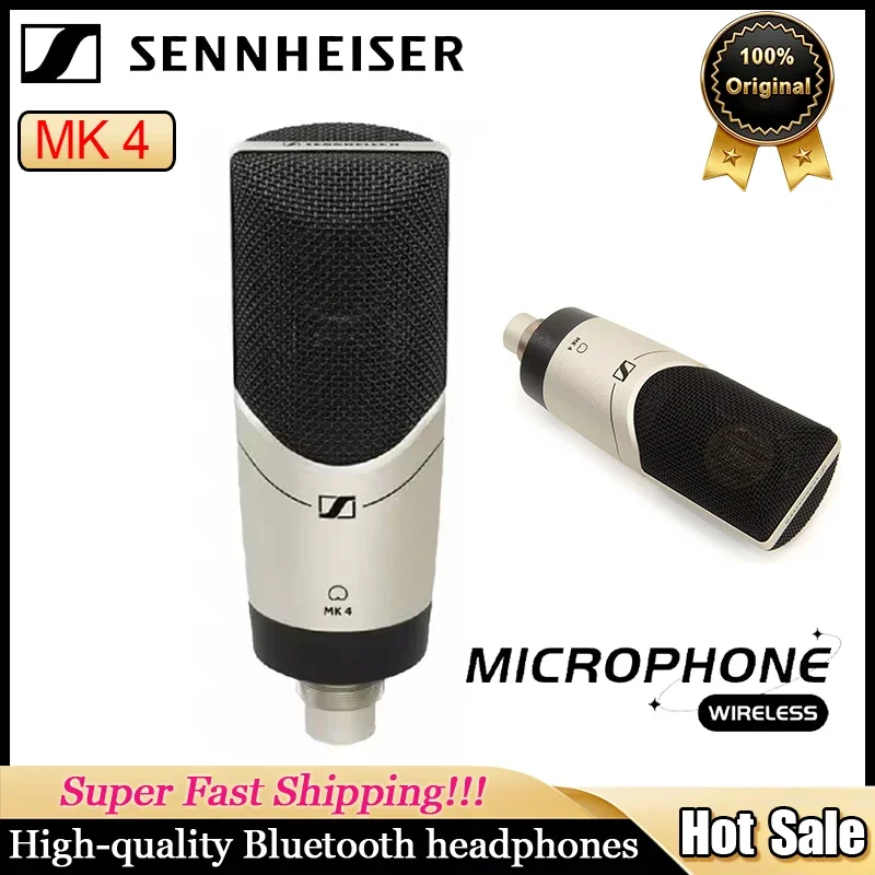 

Профессиональный конденсаторный микрофон Sennheiser MK4 с большой диафрагмой для караоке, прямых трансляций и профессиональных выступлений