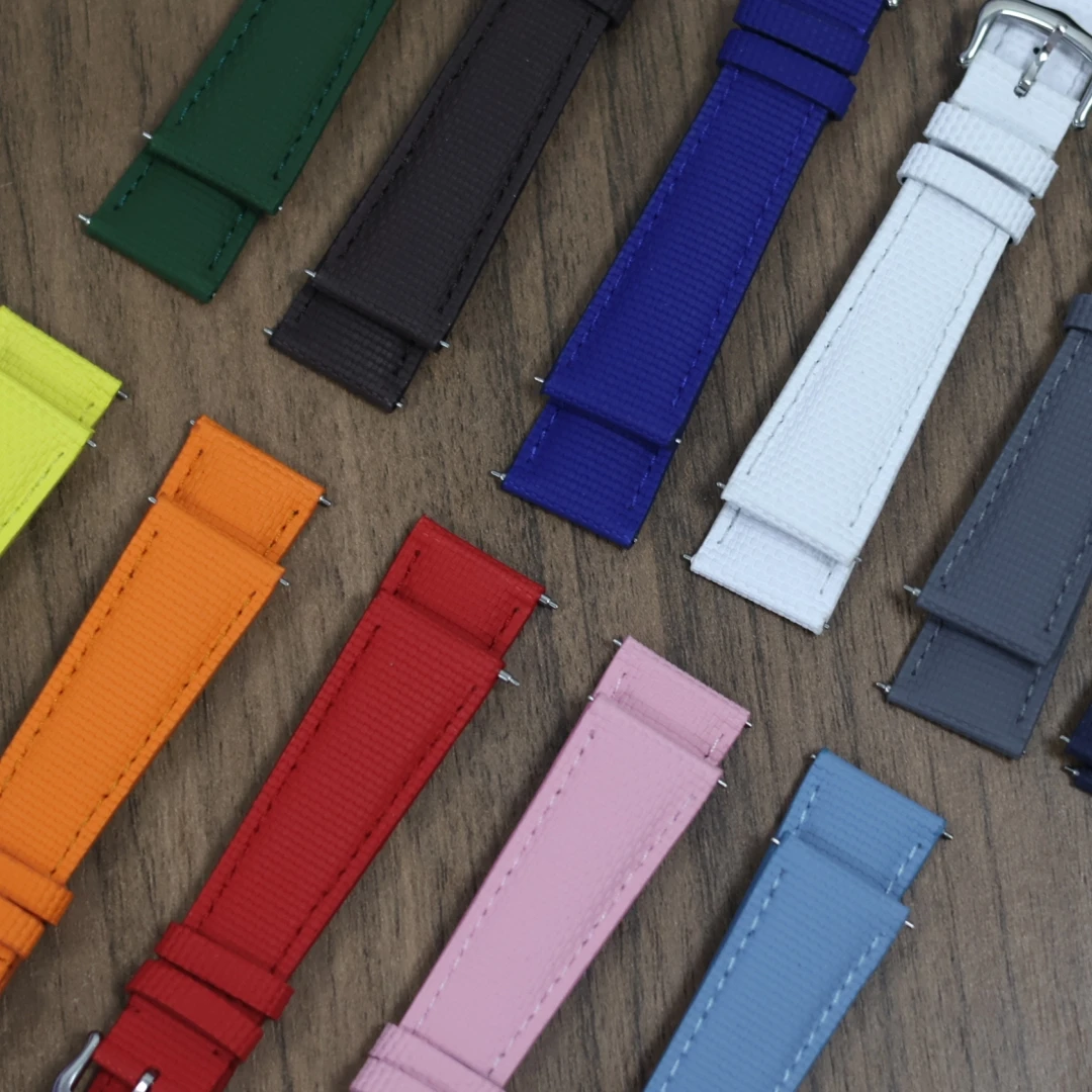 18 19 20 21 22mm Fit For Omega Speedmaster Series Watch Sailcloth Signature FKM Rubber Watch Strap with Quick Release Bar Band