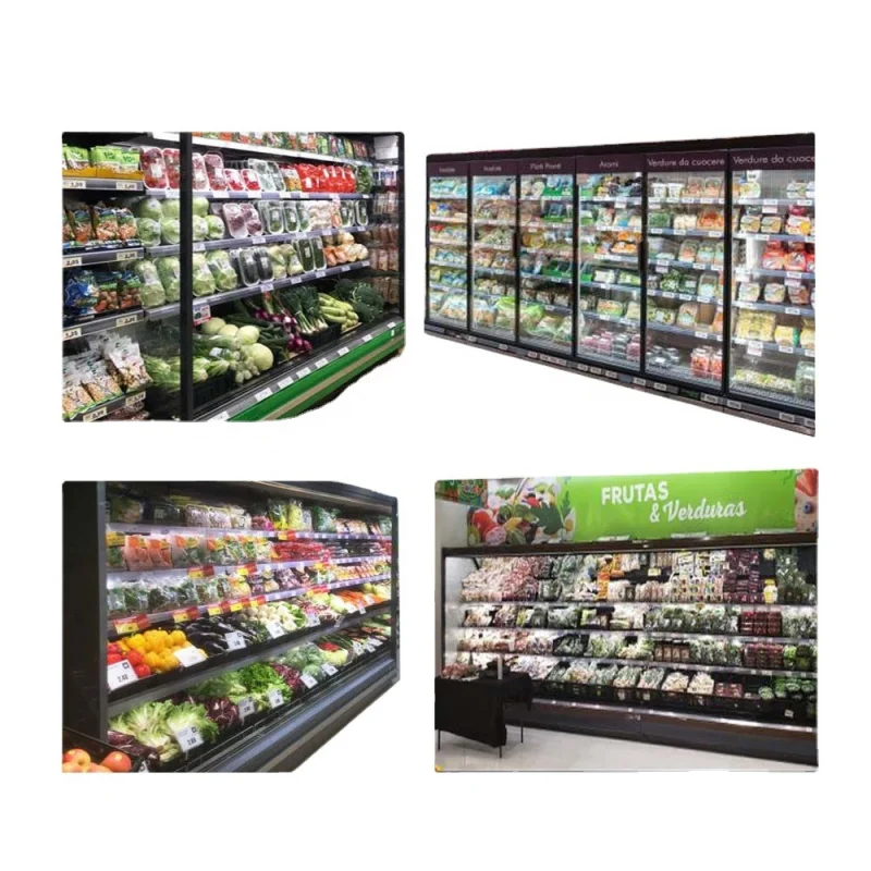 custom.Supermarket Fruit and Vegetable Display Open Chiller