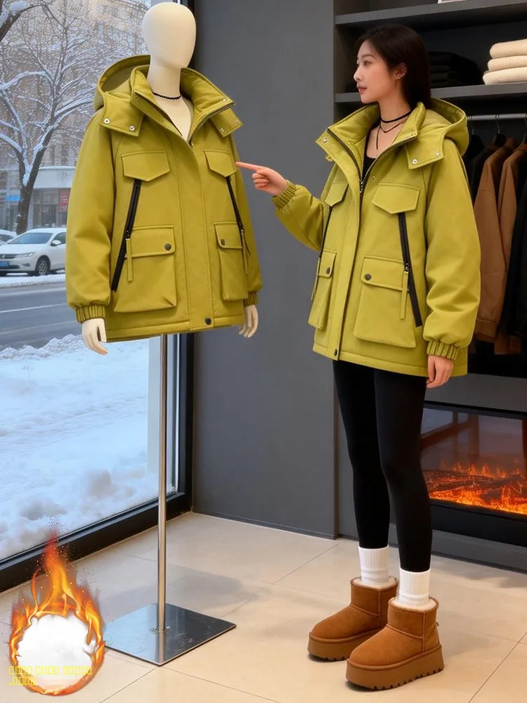 

Корейское модное зимнее пальто из хлопка для женщин, очень красивое, уличный стиль, высокое качество