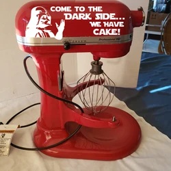 We Have Cake Quote Vinyl Sticker For KitchenAid Mixer Decor, Space Wars Darth Vader Vinyl Removable Waterproof Decals