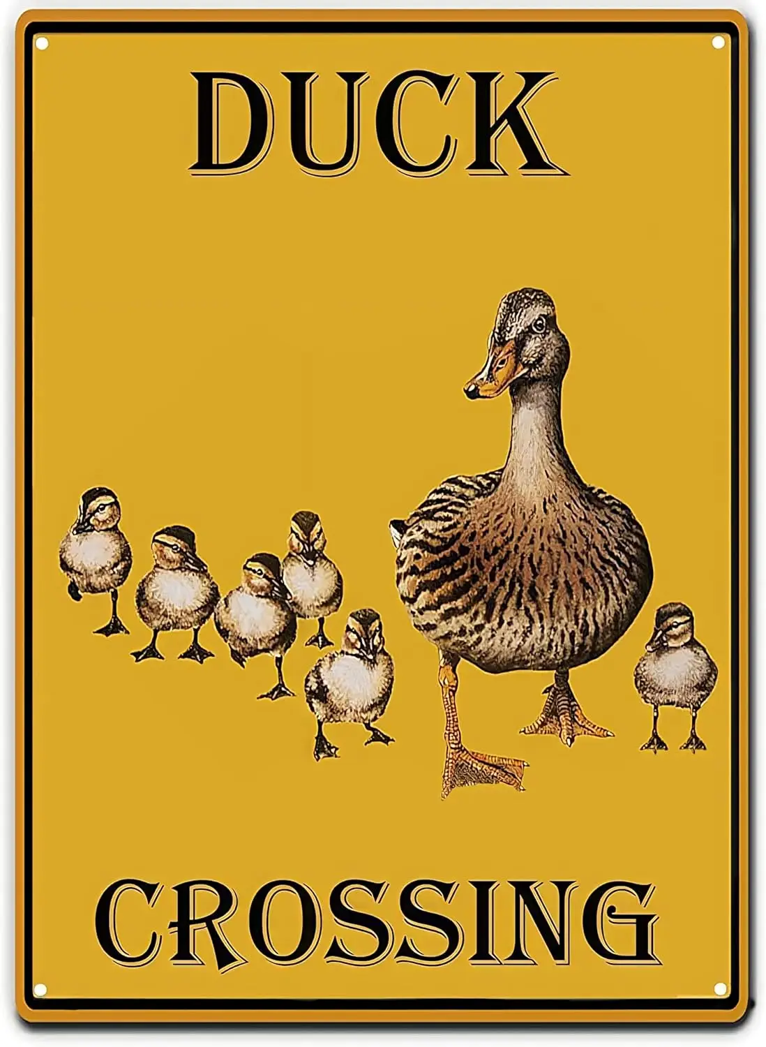 Duck Crossing Sign Funny Tin Sign Bar Pub Diner Cafe Wall Decor Home Decor Art Poster Retro Vintage 8x12 Inches sign