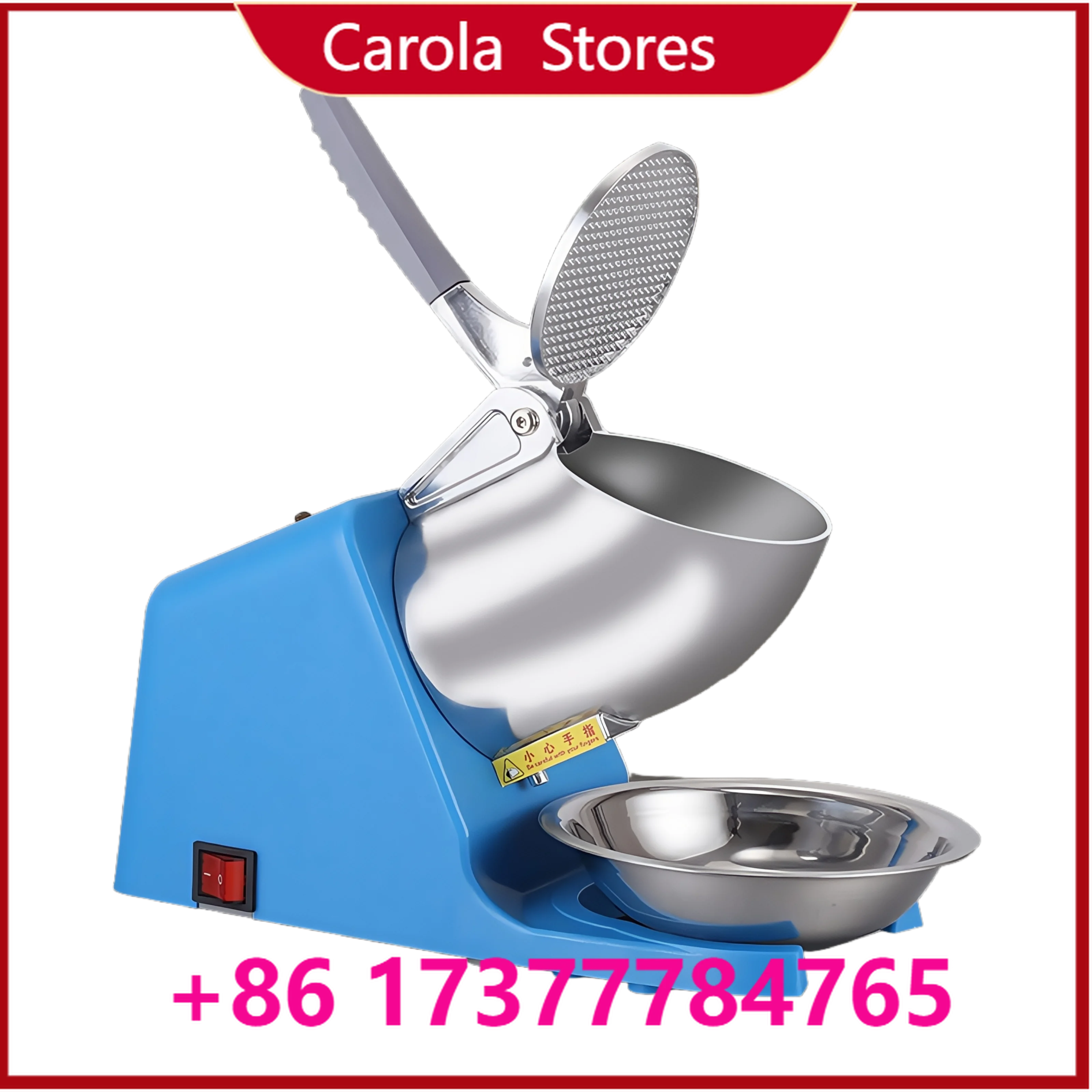 Commercial Water Cooling Slush & Block Ice Crusher Machine, 1.5kg Big Block Ice Shaver, Heavy  Frozen Beverage Making