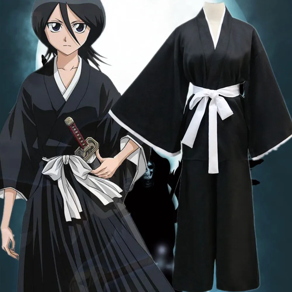 アニメブリーチ朽木ルキアコスプレ衣装ルキア朽木かつらと着物制服
