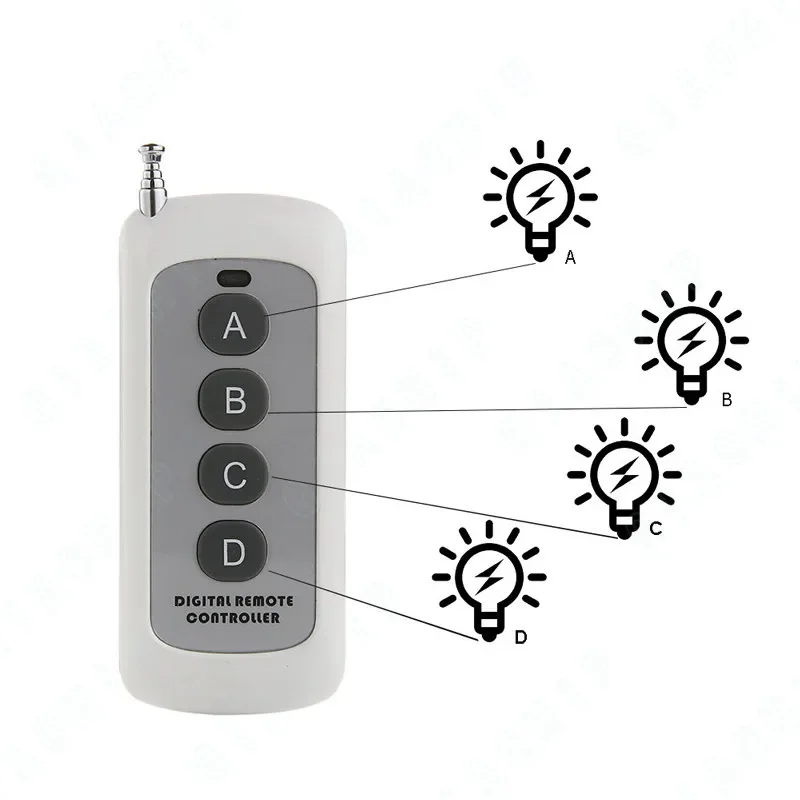 Telecomando 1000M 1 2 4 8 pulsanti Trasmettitore relè RF 1527Code Porta garage universale Telecomando wireless 433 MHz