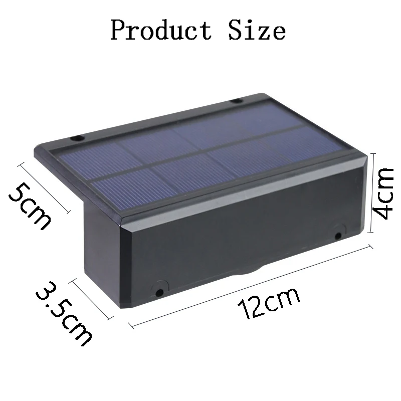 LED Solar Wall Lamp Outdoor Waterproof Garden Fence Light Terrace Guardrail Step Lights Landscape Balcony Sconce Solar Light