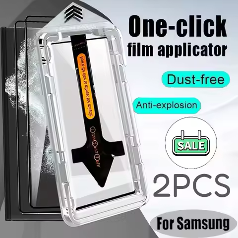 2Pcs Full Cover Tempered Glass Screen Protectors for Samsung S25 S24 Ultra S23 S22 S21 Scratch Resistant High Quality Film Kit
