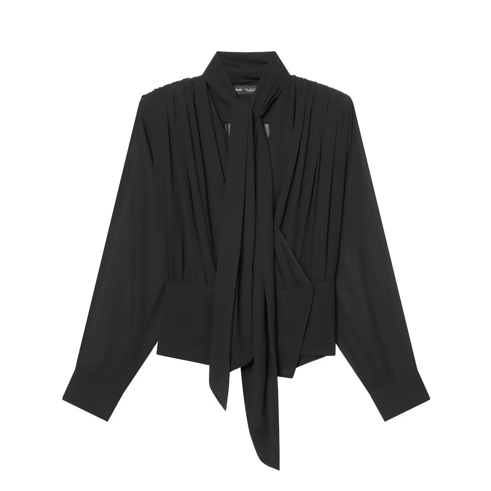 

Женский зимний новый дизайн в европейском и американском стиле 2025 года с элегантным плиссированным шифоновым топом и рубашкой