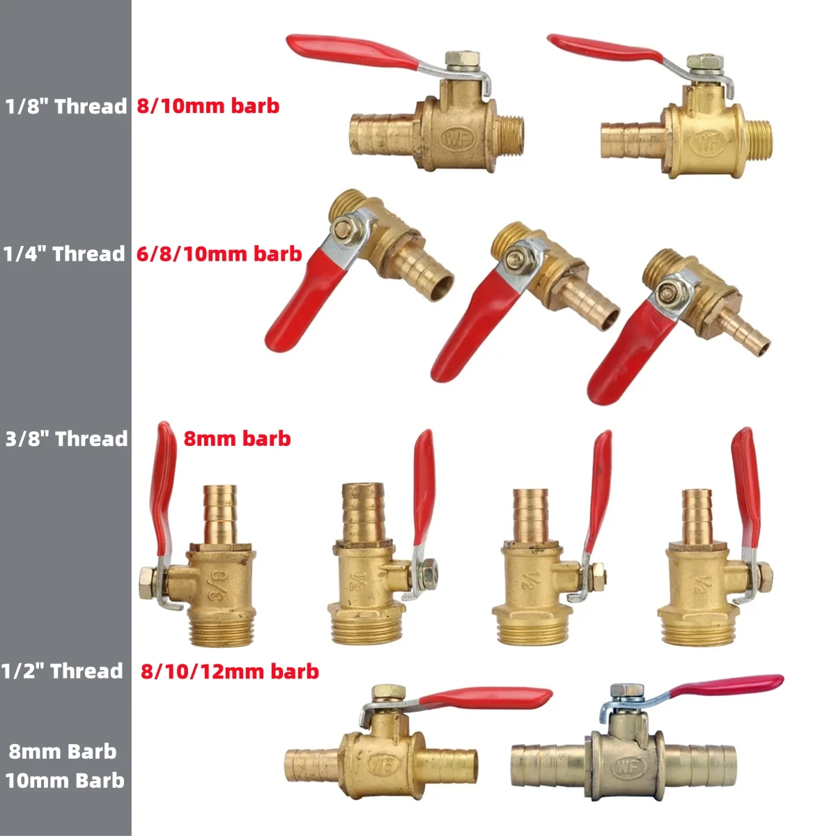 1Pc Mini Pneumatic Copper Ball Valve 1/8