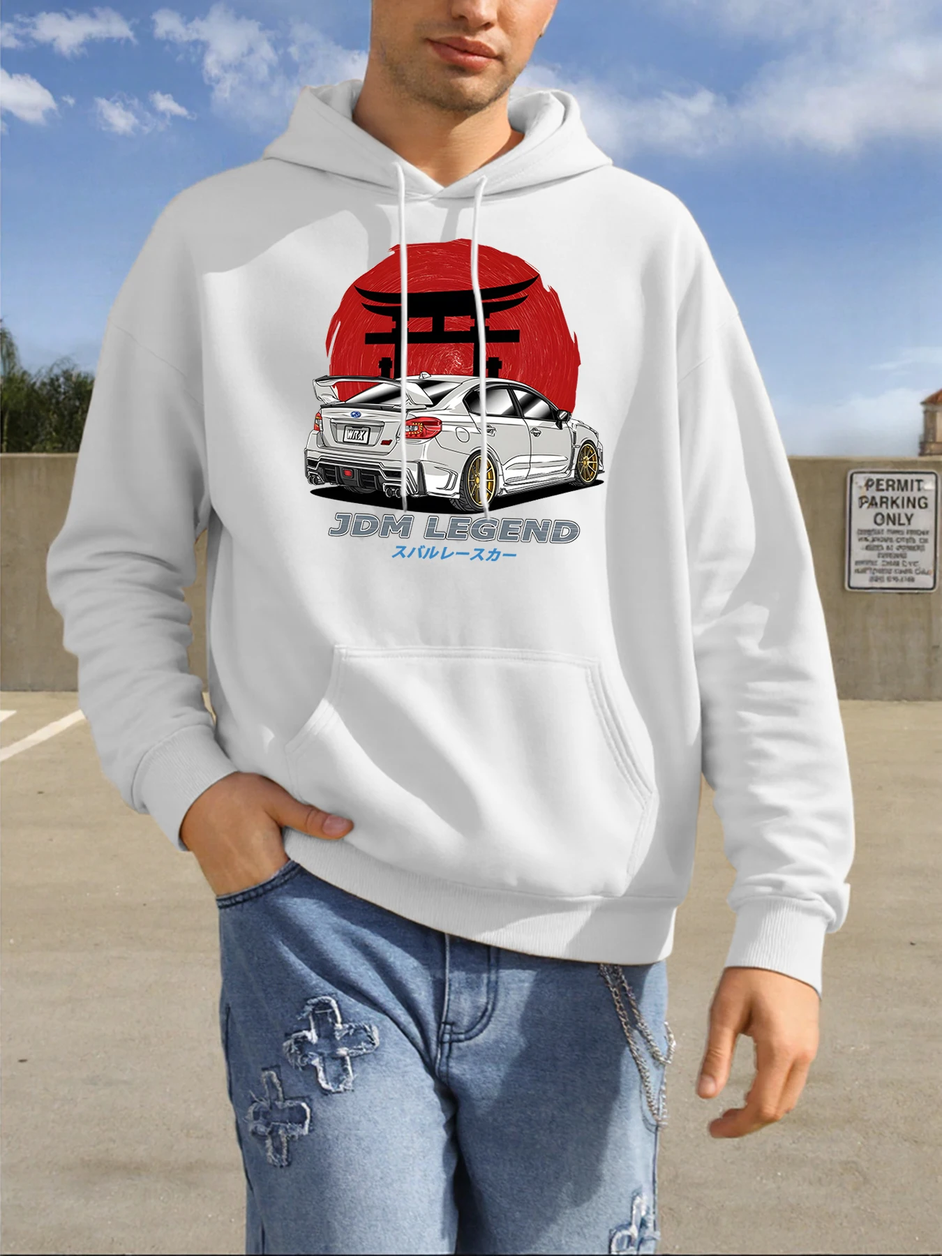 Japanische Rennwagen Drucken Mann Hoodies Warm Heißer Verkauf Hoodie Weiche Lose Kleidung Fleece Sport Hoody Übergroßen Casual Top