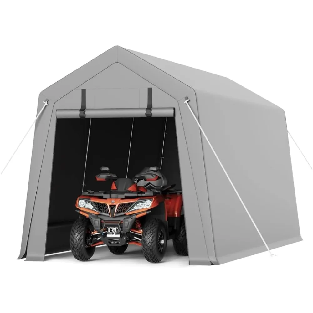

7x12 FT Outdoor Storage Shed,Portable Garden Yard Car Port Shelter Storage Tent, Heavy Duty Waterproof Tarp, for Motorcycle Bike