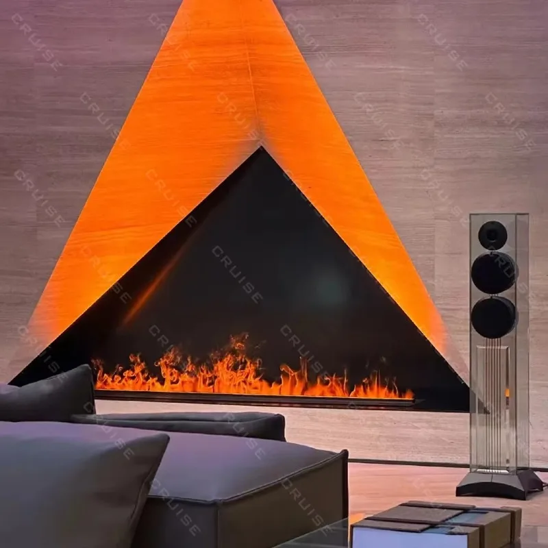 CRUISE Electric Intelligent Voice Control Full Water Anti-Overflow Function 2100mm 3D Atomizing Fireplace Hotel English
