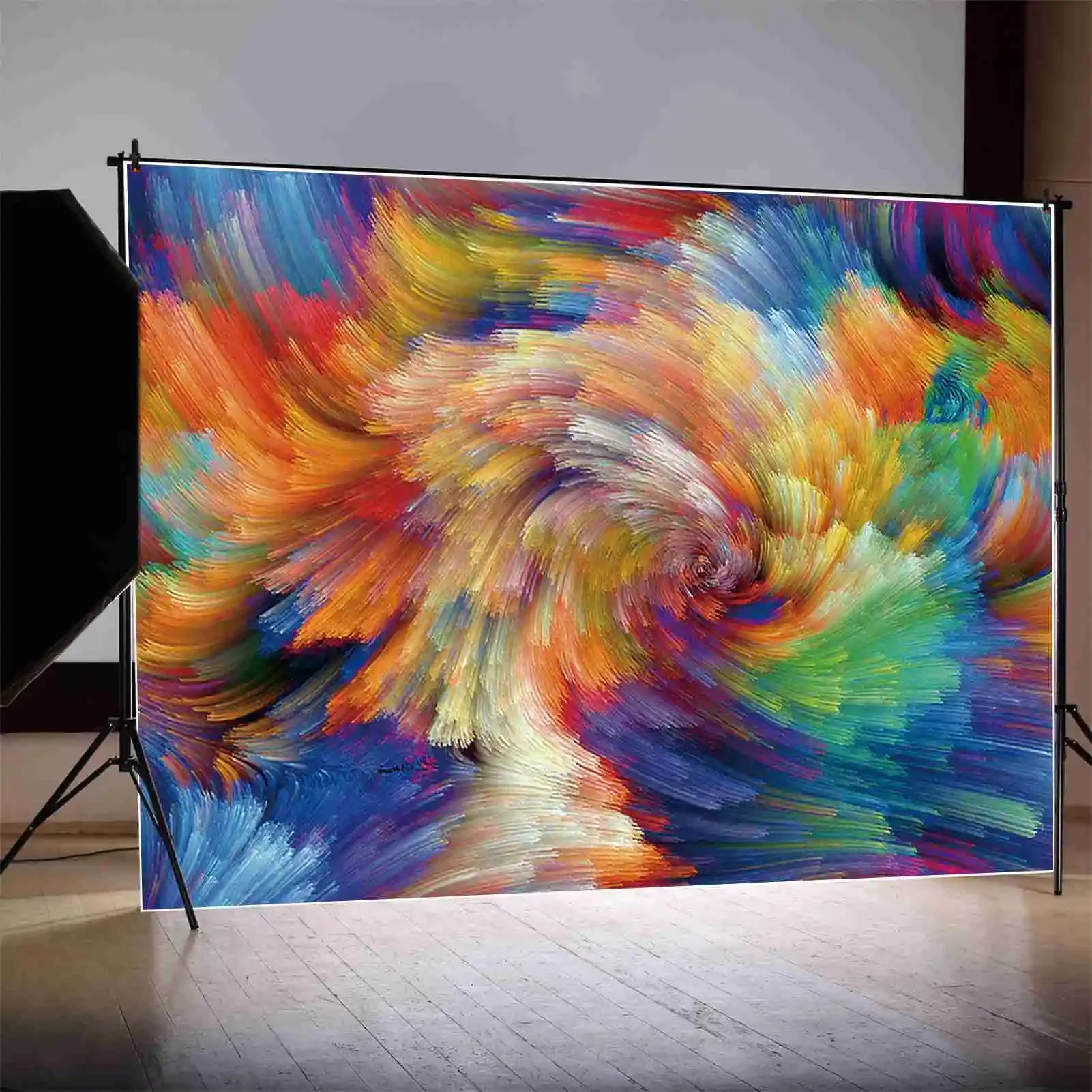 Фон для фотосъемки с абстрактными радужными цветными линиями украшение на заказ цветные яркие дымчатые облака сценические фотофоны для студийной фотосъемки