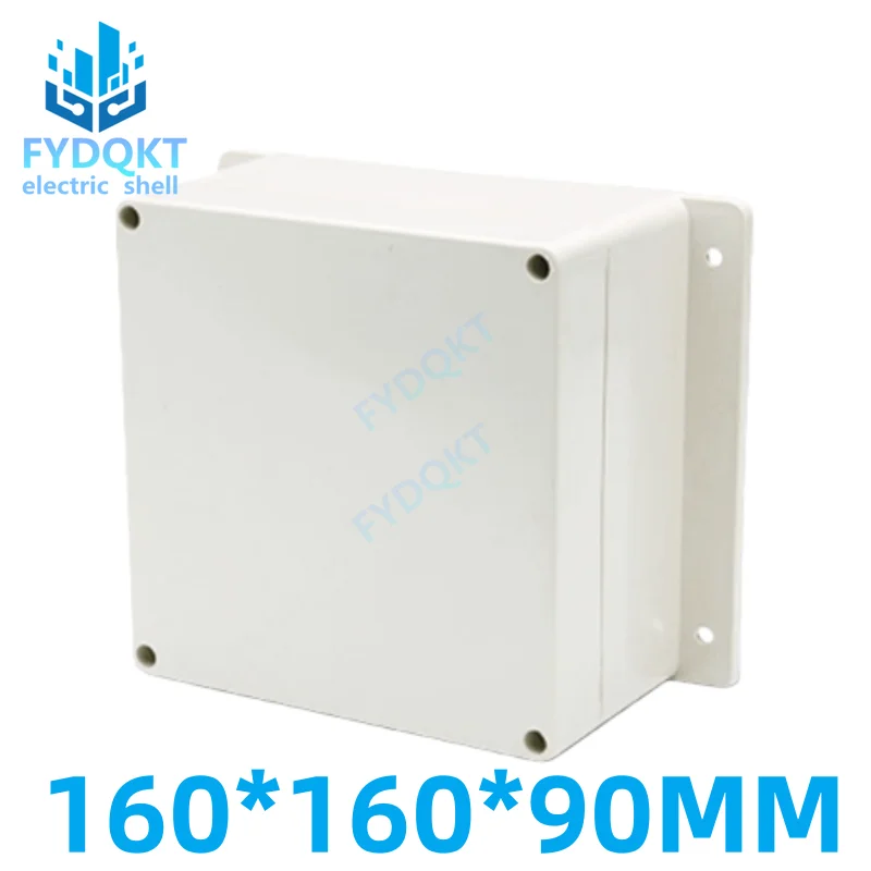1pcs Plastic waterproof shell security power supply outdoor wiring box electronic instrument chassis 160x160x90mm With Ears