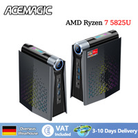 ACEMAGIC S3A Mini PC Gaming AMD Ryzen 7 5825U RAM 16/32GB DDR4 512GB/1TB SSD Gamer Computer RGB Light Control WiFi6 BT5.2