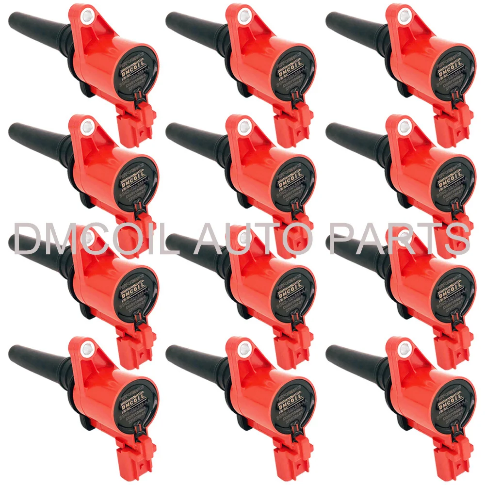 12 PCS Red High Performance Ignition Coil For Aston Martin DB9 Rapide Vanquish Zagato Vulcan Lagonda 6.0 V12 2010- 8G4312A366AA