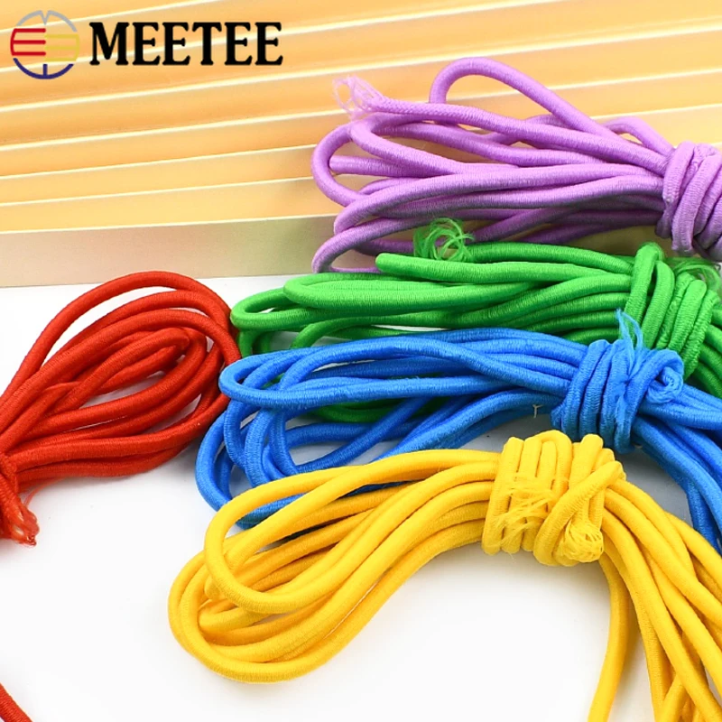 

5/10Meters 5mm Rubber Bands Colored Elastics Rope HairBand Pants Belt Elastic Band Shoelaces Stretch Tape DIY Sewing Accessories