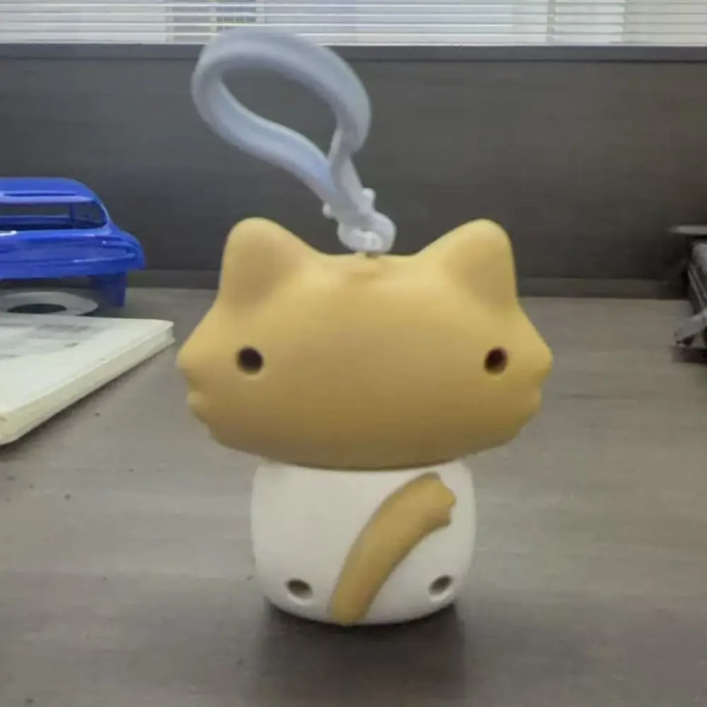 Interactive Salary Cat Keychain Funny Cute Cartoon Pull-String Pendant Keyring Bag Pendant Hand-Waving Keychain Bag Charm