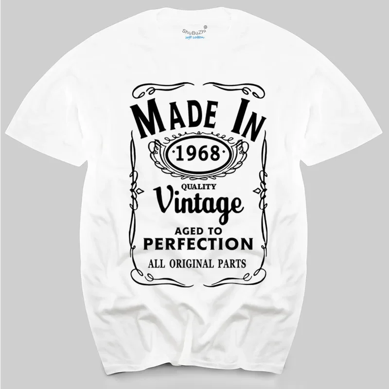 

Made in 1968 T-Shirt Born 48th Year Birthday Age Present Vintage Funny Mens Gift men's top tees