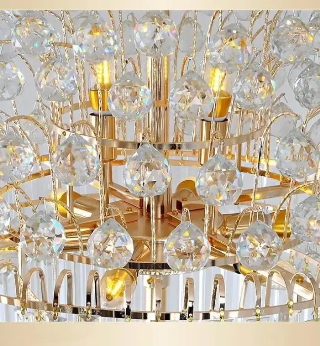 

Duplex Mid-Floor Crystal Chandelier European Luxury Atmosphere Hall Living Room Chandelier Villa Hotel Large Chandelier