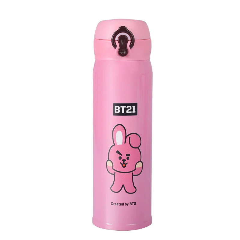 BT21 Surrounding Water Cup Insulated Cup Same Style Supporting Student Cute Stainless Steel Cup Accompanying Cup