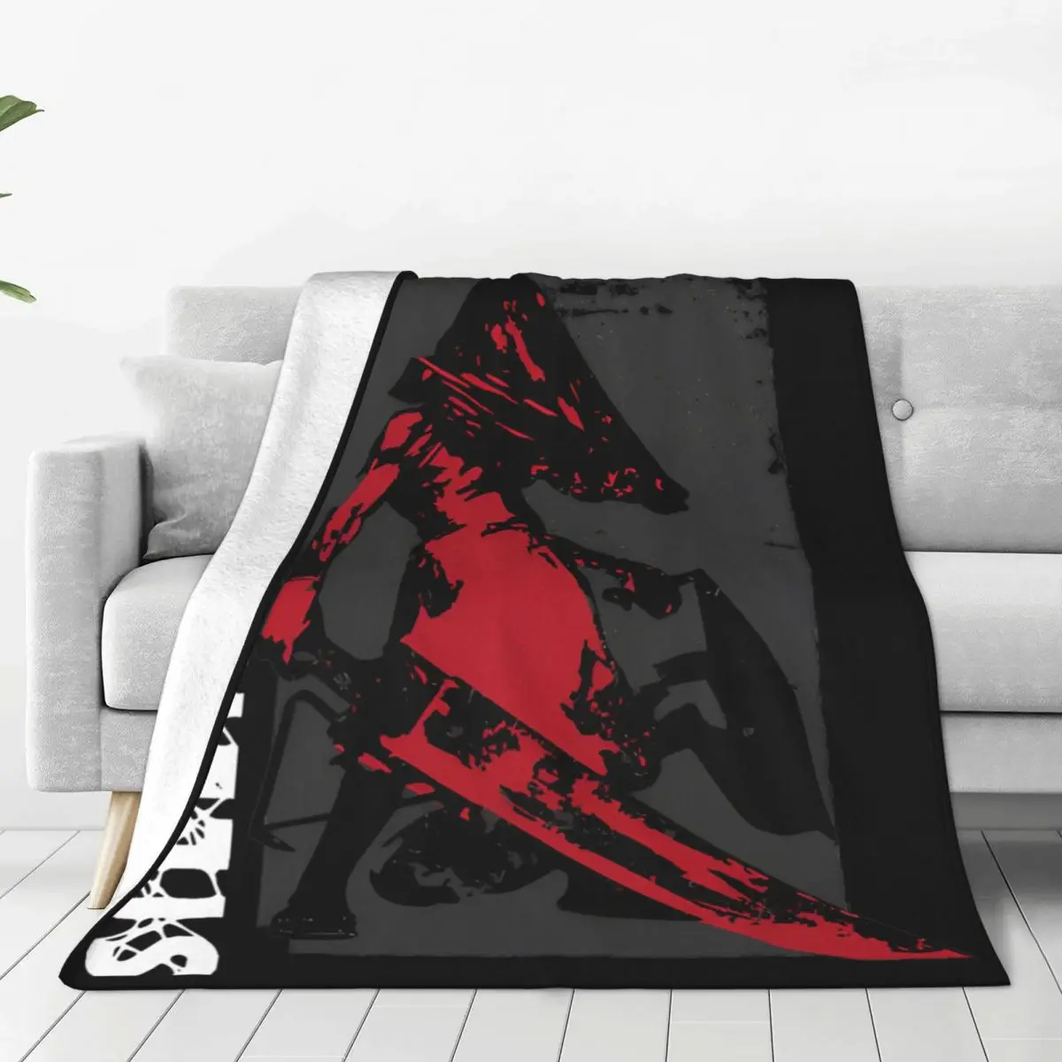 Silent Hill 2 Video Games Blanket Fleece Print Red Pyramid Thing Cozy Ultra-Soft Throw Blanket for Sofa Travel Quilt