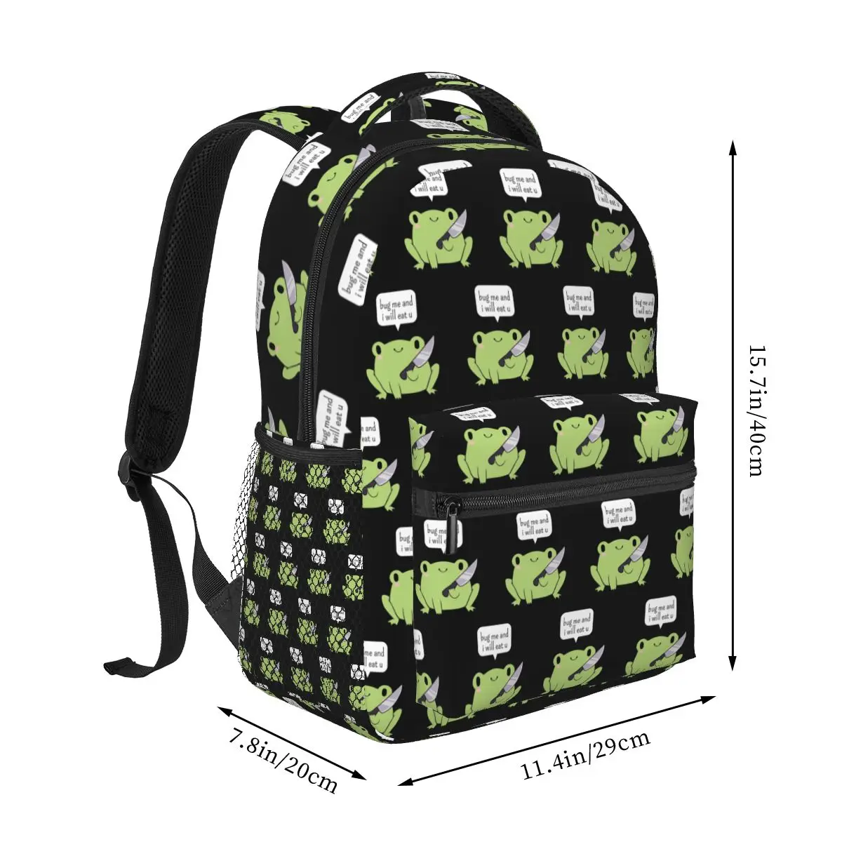 Mochilas bonitas de rana con cuchillo, mochila para niños y niñas, mochilas escolares para niños, mochila de dibujos animados para niños, bolso de hombro de gran capacidad