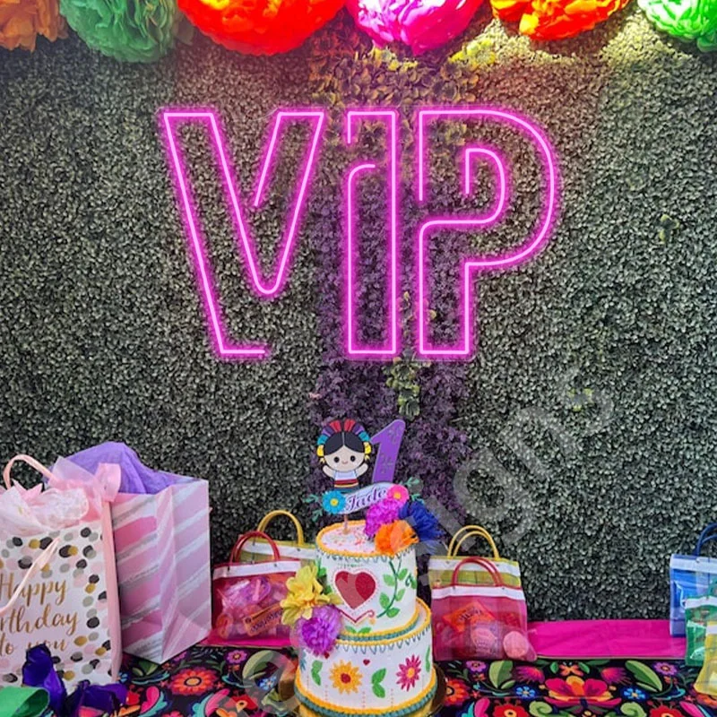VIP Neon Sign, USB Power Supply Is Suitable for Indoor Room Wall Decoration, Bar, Booth Display Light, KTV Friend Party, Friend