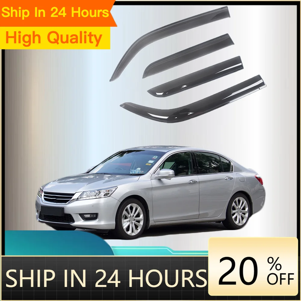 Nueva visera de ventana para HONDA ACCORD 2013 2014 2015 2016 deflectores de viento protectores de lluvia visera de puerta parasoles Ventvisor parte Exterior