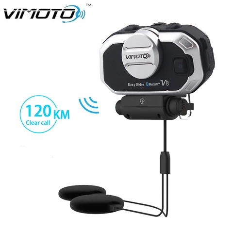 Vimoto V8 Мотоциклетный шлем Гарнитура Bluetooth Стерео Домофон Вызов Беспроводная связь Домофон