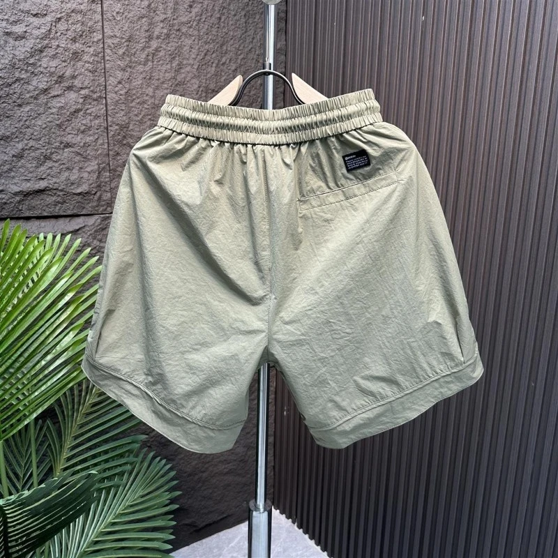 

Plus-Size Men's Summer Knee-Length Shorts with Zipper Decoration for Casual Beach Workwear in American Retro Style 150kg Fit