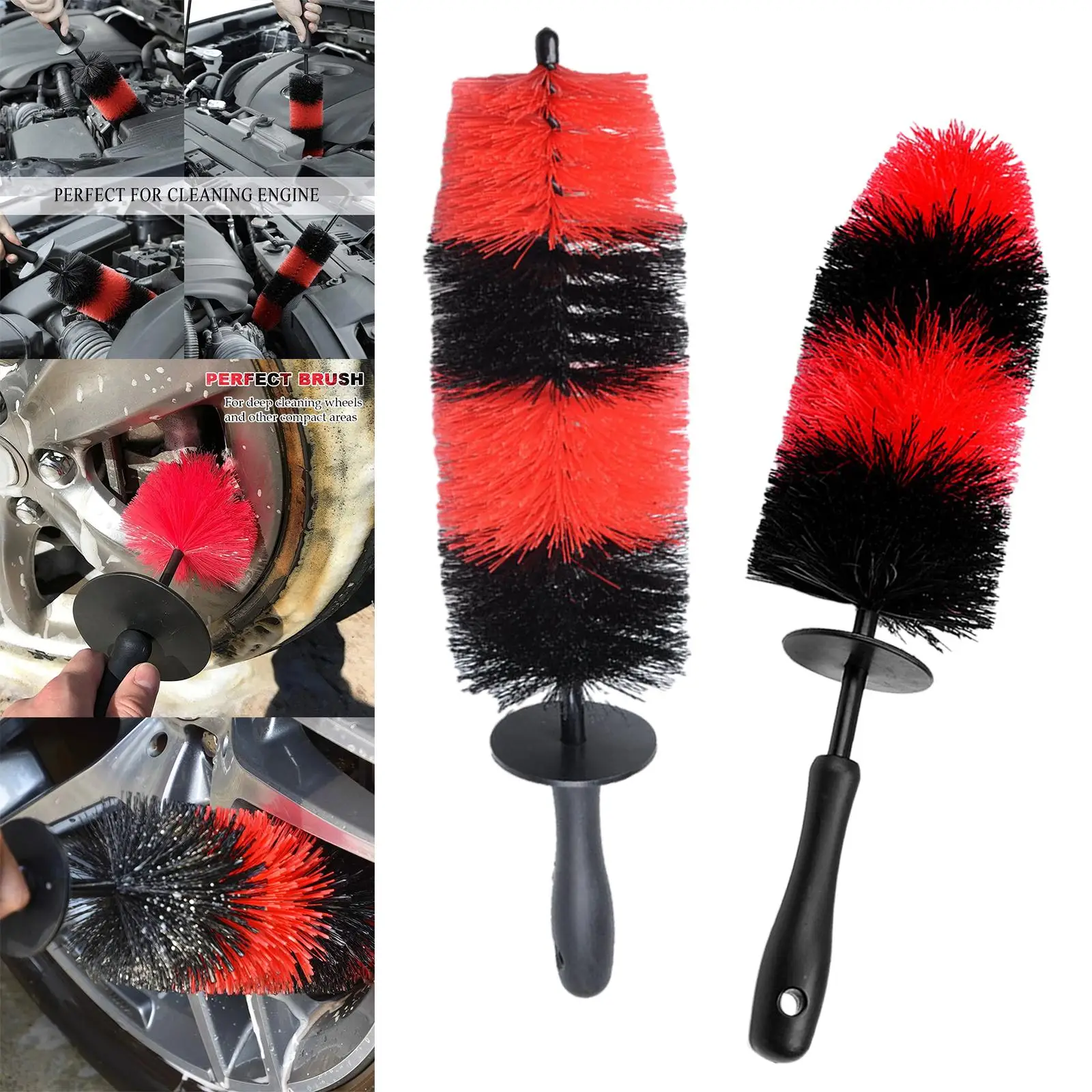 

Bendable Car Wheel Brush Wash Brush Soft Tire Detailing Brush for Vehicles Fenders Motorcycles Spokes Door